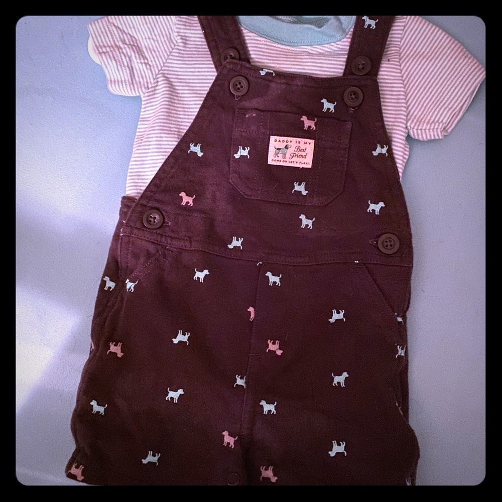Tshirt with overalls outfit